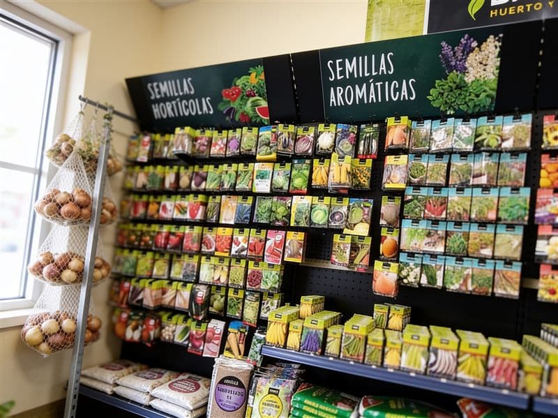Semillas en la tienda agrícola Fervenza Agropecuaria en Ourense